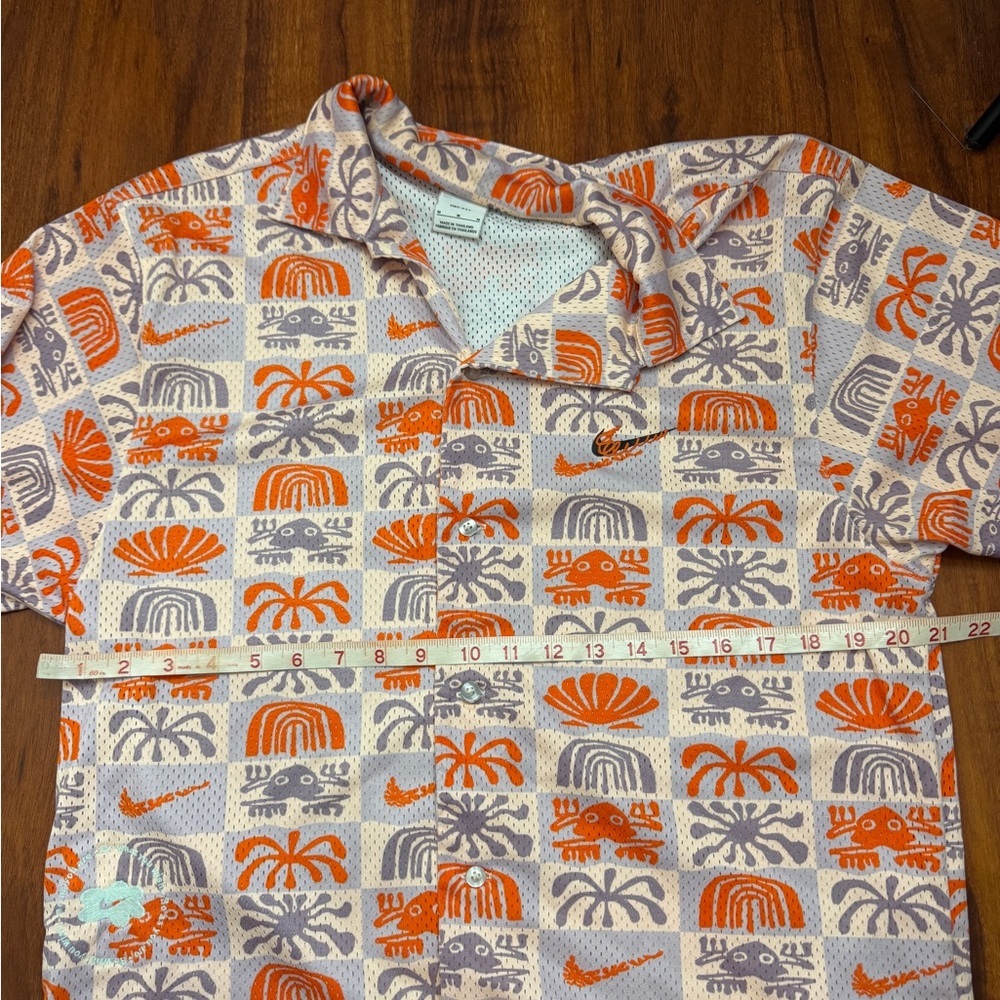 Nike Vintage Mesh Dri Fit Button Up Shirt Size Medium - Picture 5 of 6